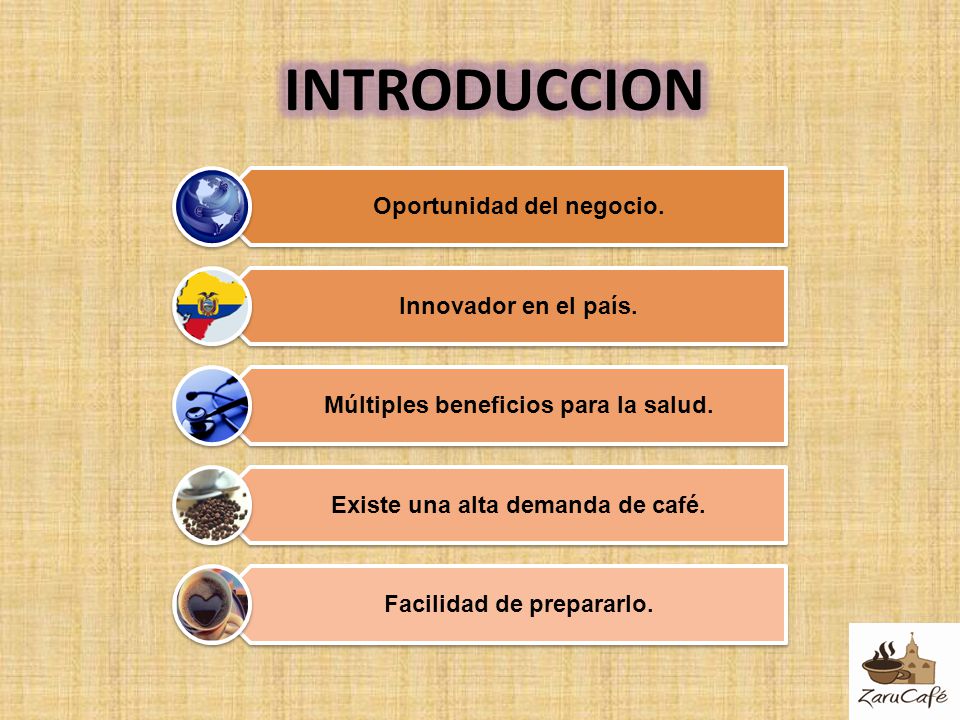 INTRODUCCION Oportunidad del negocio. Innovador en el país.