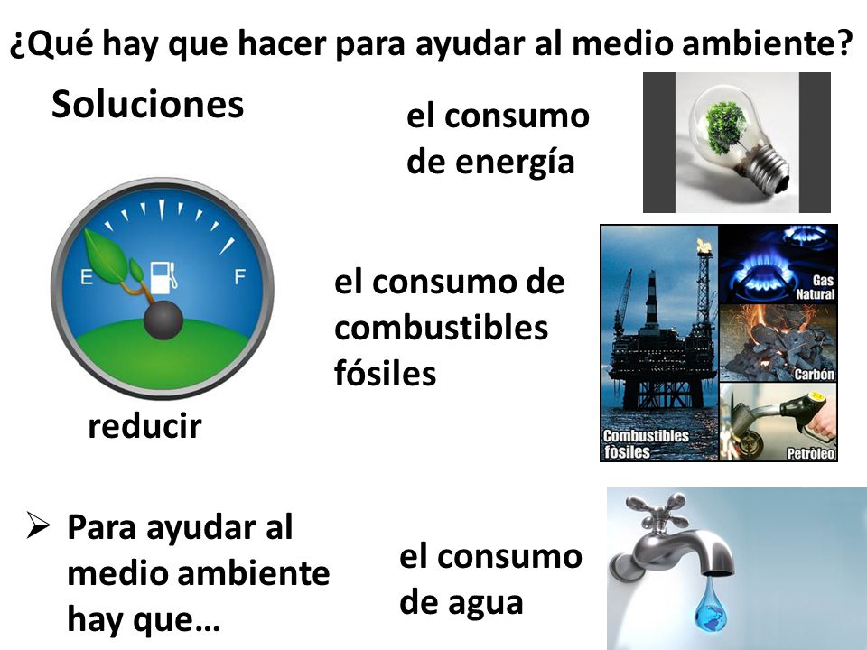 Soluciones ¿Qué hay que hacer para ayudar al medio ambiente