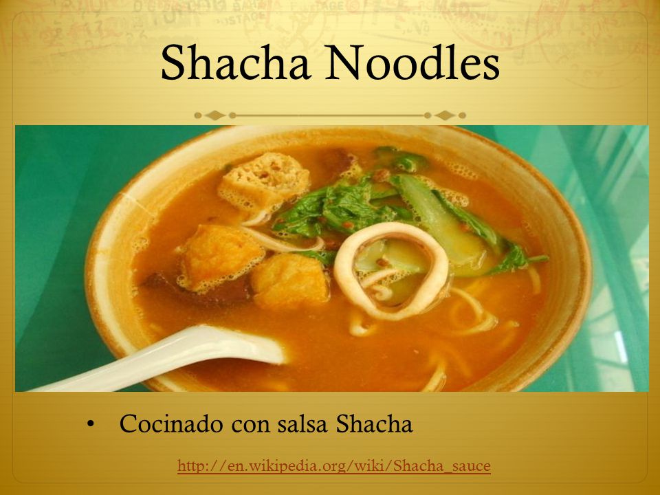 Shacha Noodles Cocinado con salsa Shacha