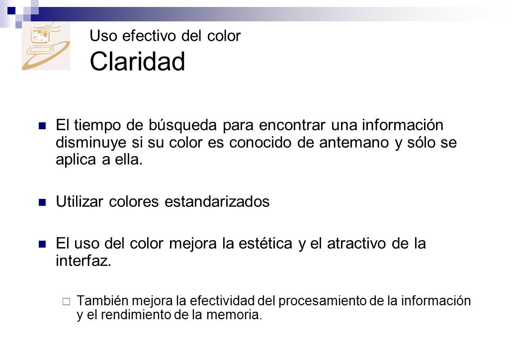 Uso efectivo del color Claridad