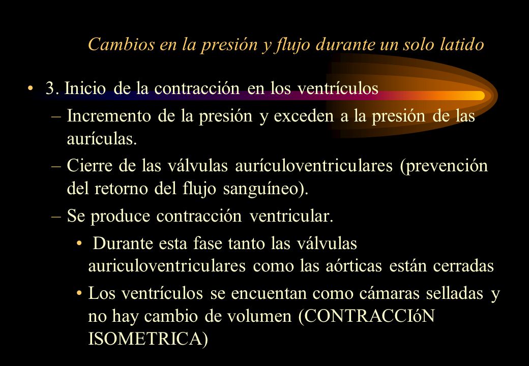 Cambios en la presión y flujo durante un solo latido
