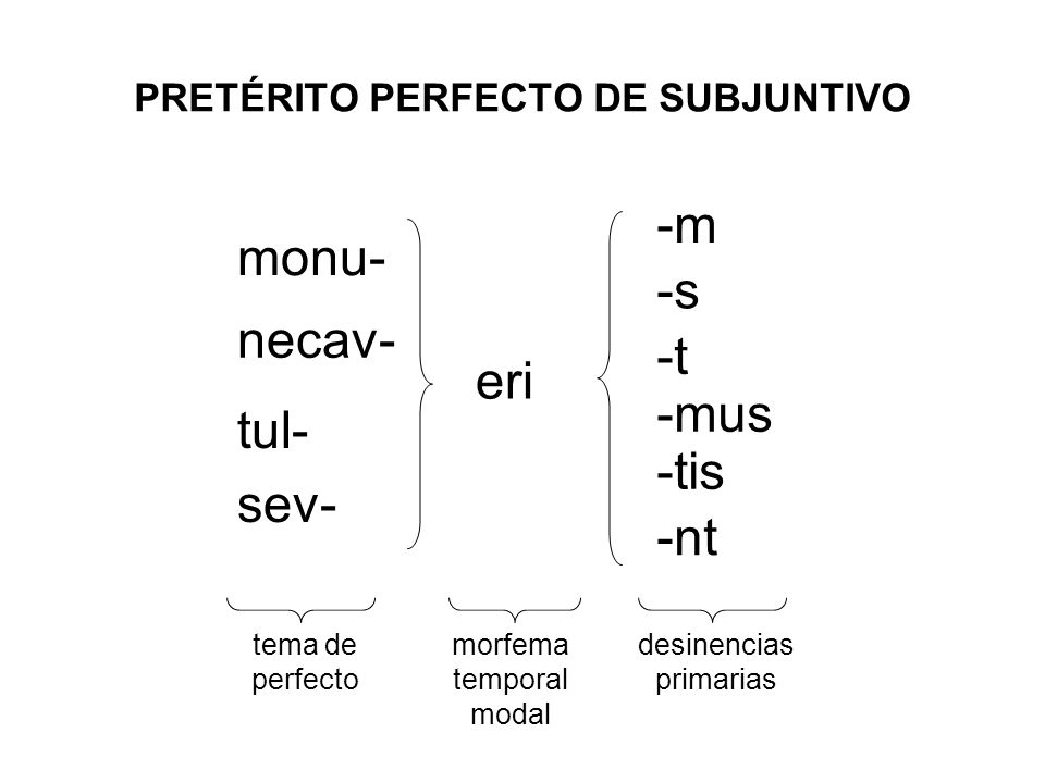 PRETÉRITO PERFECTO DE SUBJUNTIVO
