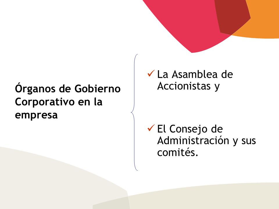 Órganos de Gobierno Corporativo en la empresa