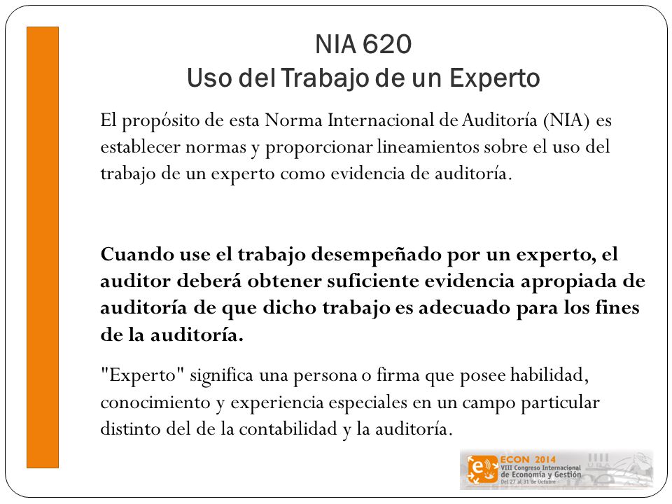 Uso del Trabajo de un Experto