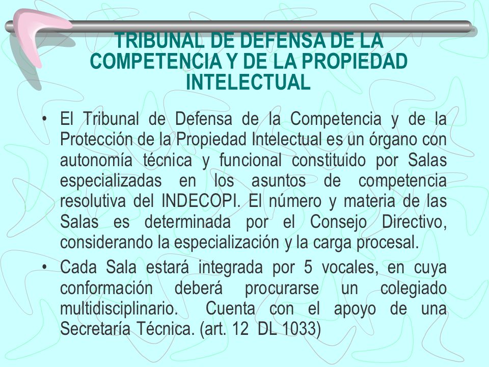 TRIBUNAL DE DEFENSA DE LA COMPETENCIA Y DE LA PROPIEDAD INTELECTUAL