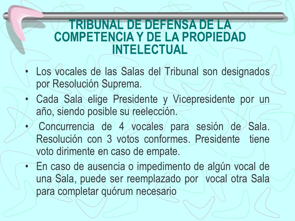 TRIBUNAL DE DEFENSA DE LA COMPETENCIA Y DE LA PROPIEDAD INTELECTUAL