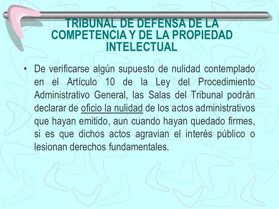 TRIBUNAL DE DEFENSA DE LA COMPETENCIA Y DE LA PROPIEDAD INTELECTUAL