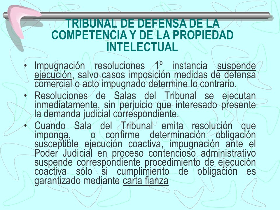 TRIBUNAL DE DEFENSA DE LA COMPETENCIA Y DE LA PROPIEDAD INTELECTUAL