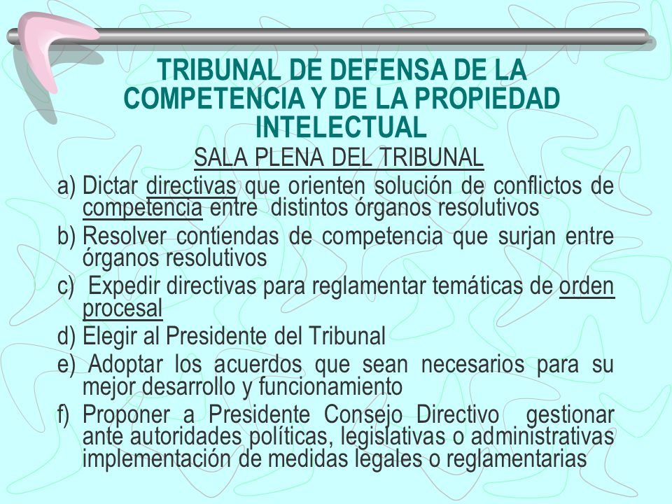 TRIBUNAL DE DEFENSA DE LA COMPETENCIA Y DE LA PROPIEDAD INTELECTUAL