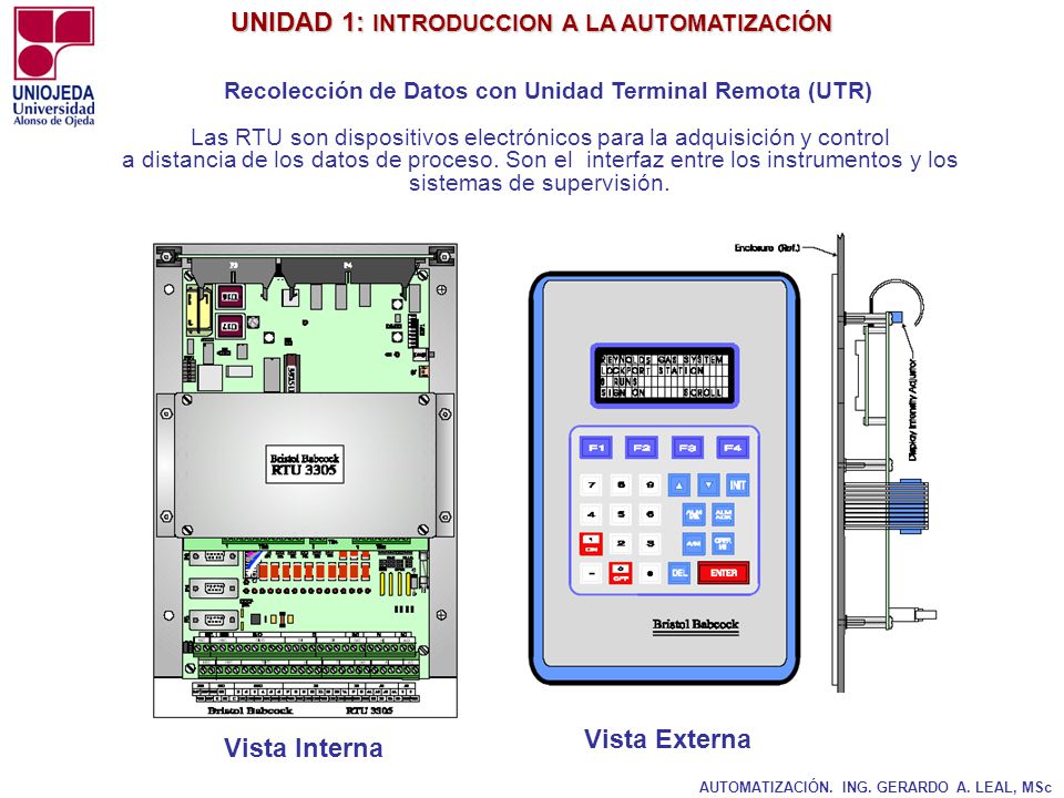 Las RTU son dispositivos electrónicos para la adquisición y control