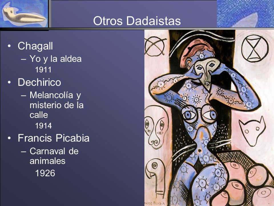 Otros Dadaistas Chagall Dechirico Francis Picabia Yo y la aldea