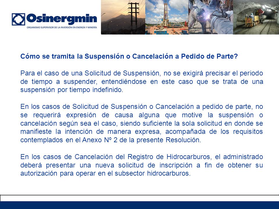 Cómo se tramita la Suspensión o Cancelación a Pedido de Parte