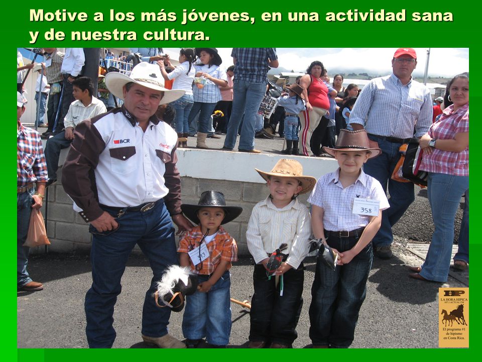 Motive a los más jóvenes, en una actividad sana y de nuestra cultura.