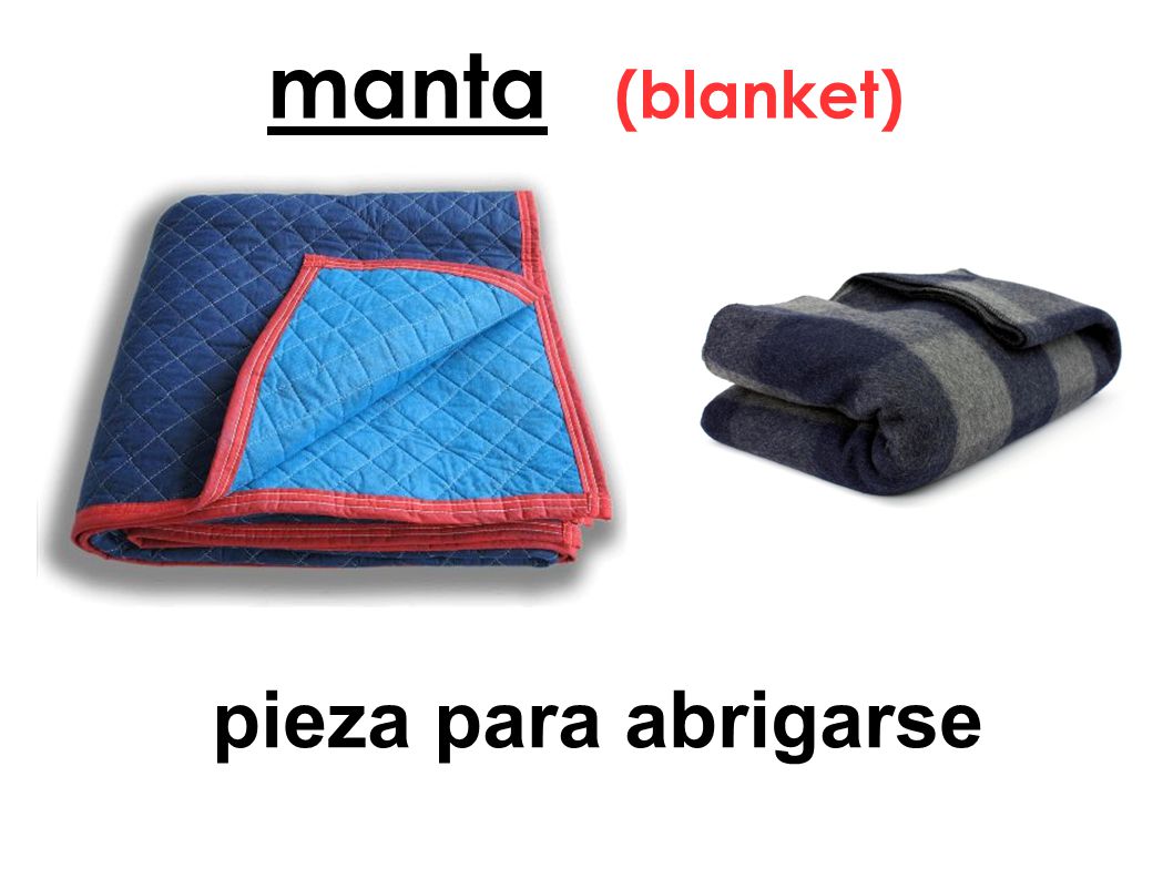 manta (blanket) pieza para abrigarse