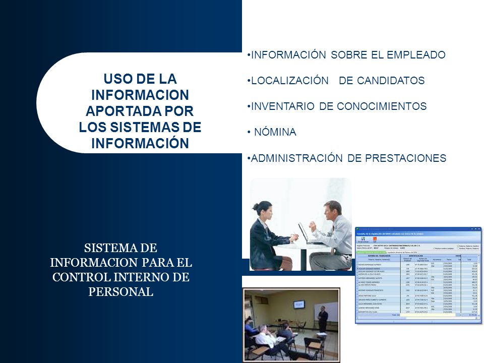 USO DE LA INFORMACION APORTADA POR LOS SISTEMAS DE INFORMACIÓN