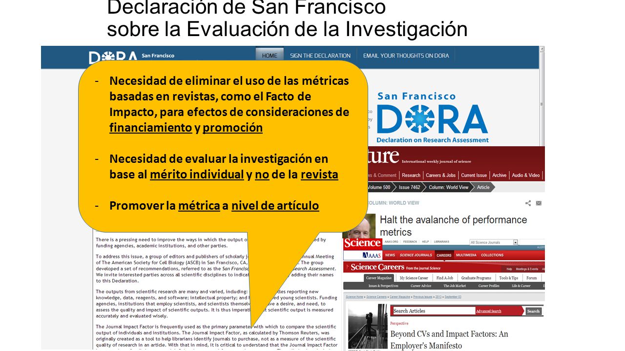 Declaración de San Francisco sobre la Evaluación de la Investigación