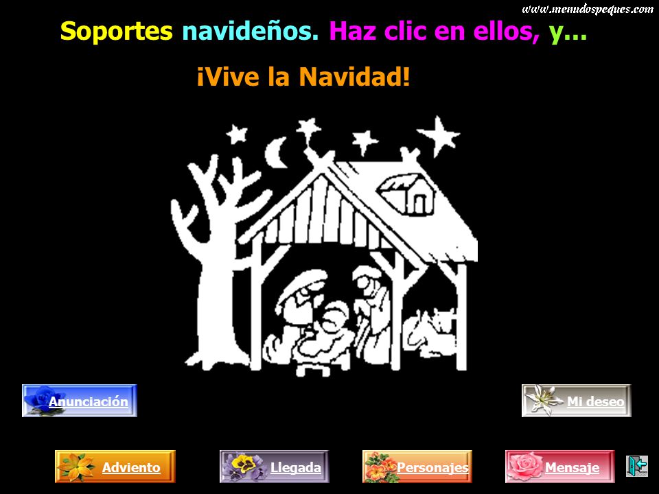 Soportes navideños. Haz clic en ellos, y... ¡Vive la Navidad!