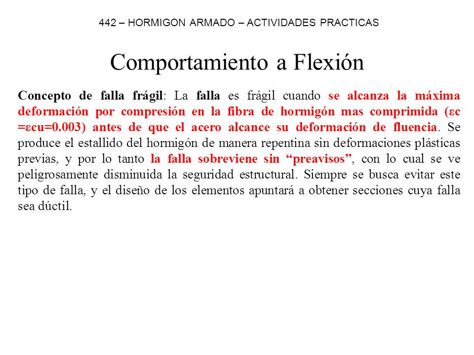 Comportamiento a Flexión