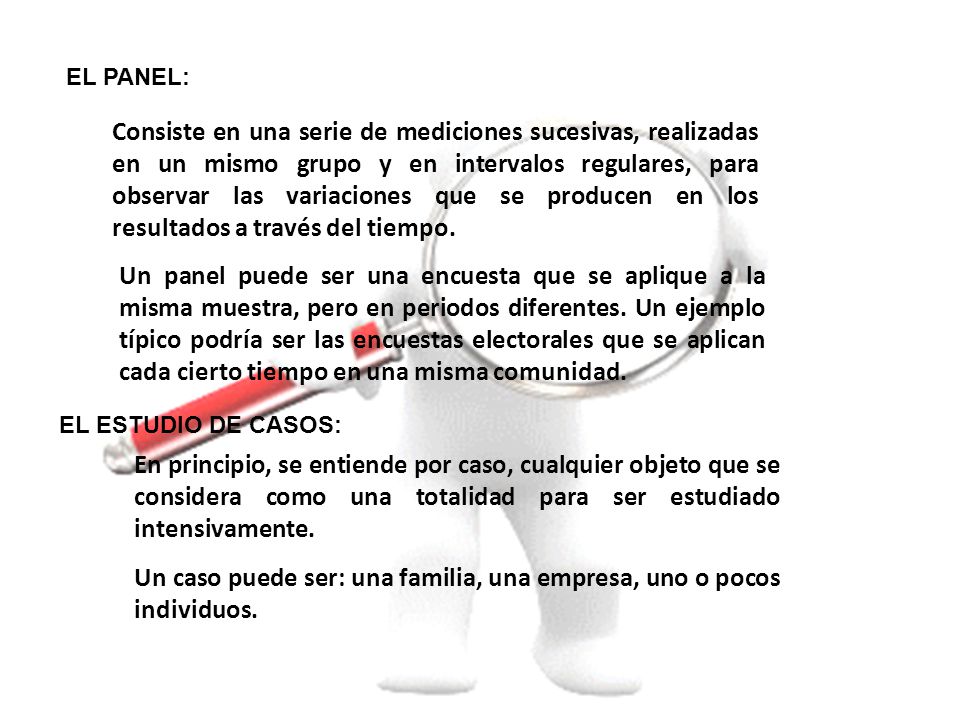 Un caso puede ser: una familia, una empresa, uno o pocos individuos.