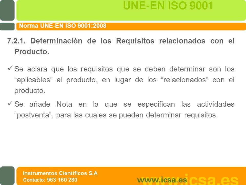 Determinación de los Requisitos relacionados con el Producto.