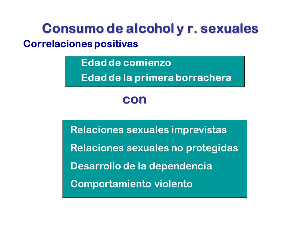 Consumo de alcohol y r. sexuales