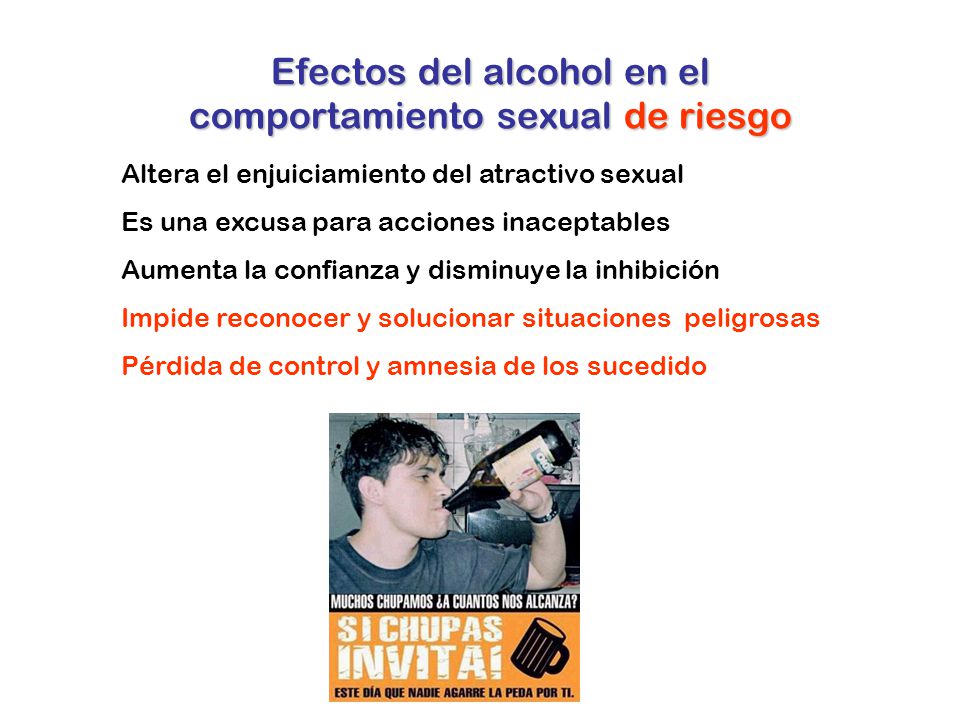 Efectos del alcohol en el comportamiento sexual de riesgo
