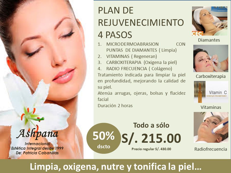 S/ Ashpana 50% PLAN DE REJUVENECIMIENTO 4 PASOS