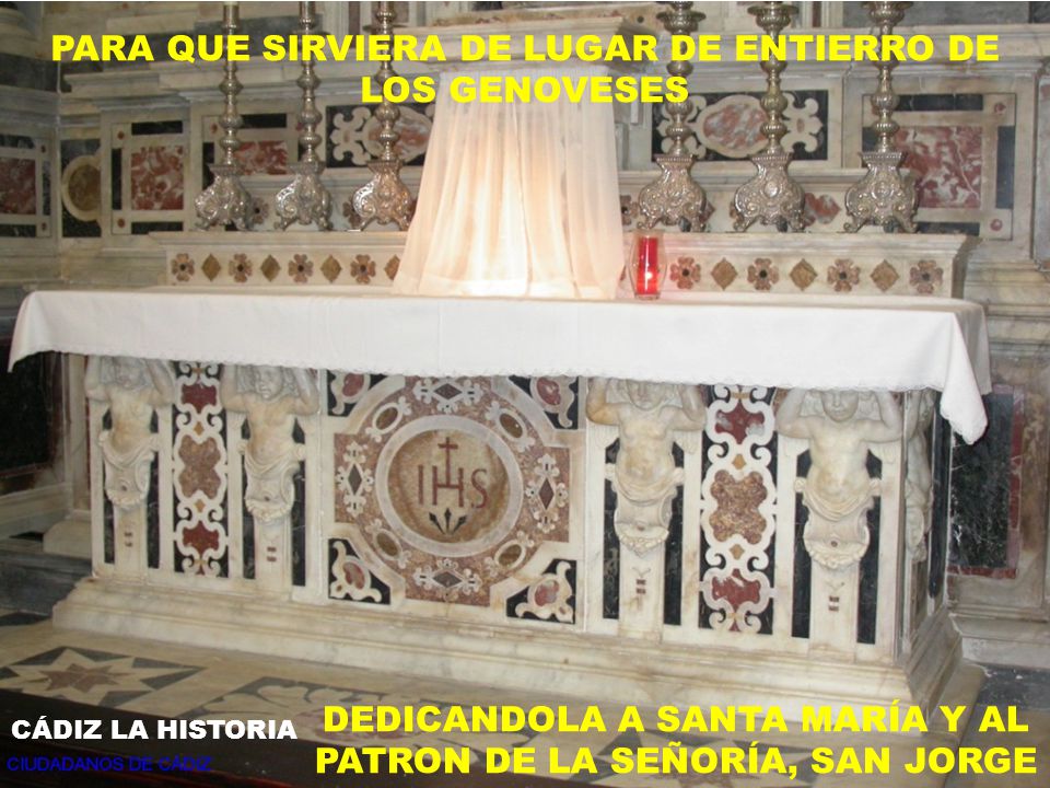 PARA QUE SIRVIERA DE LUGAR DE ENTIERRO DE LOS GENOVESES
