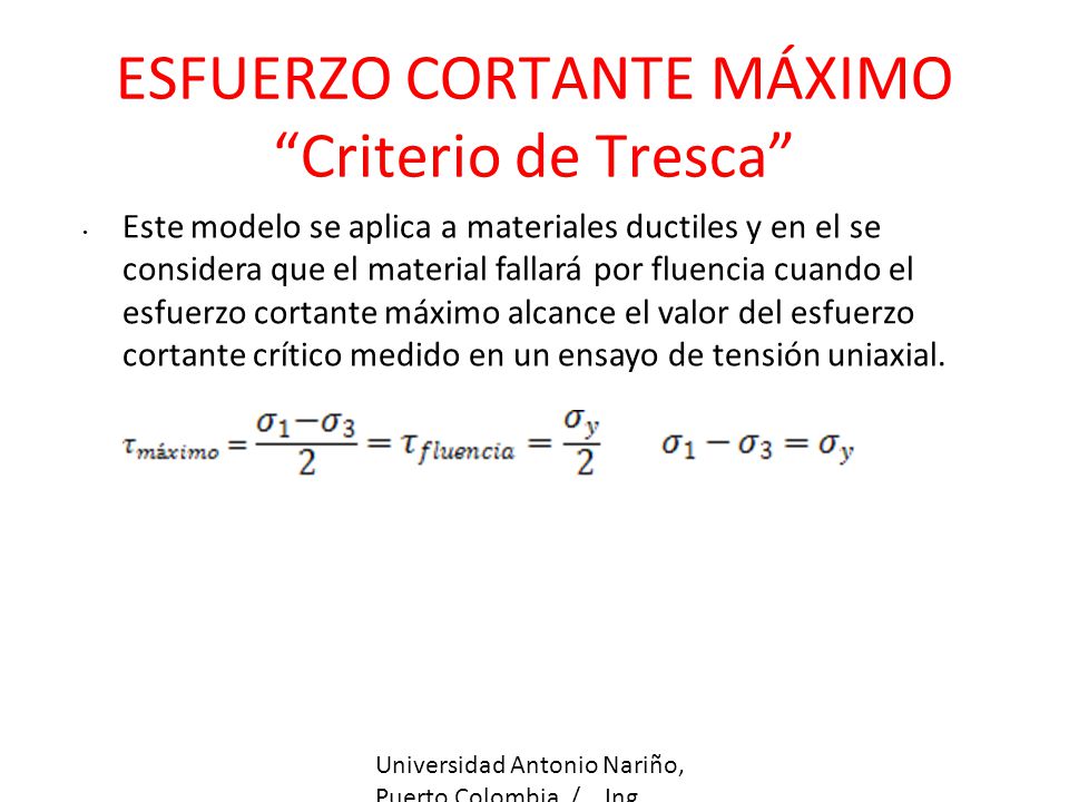 Teoria De Falla De Von Mises Ejemplos Opciones de Ejemplo