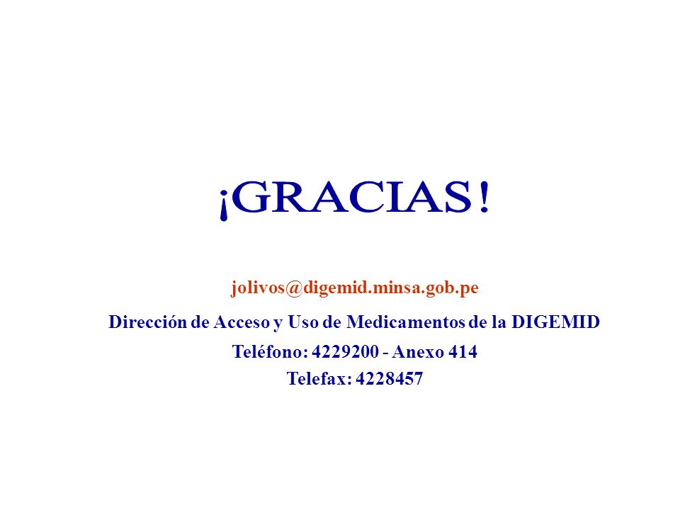 Dirección de Acceso y Uso de Medicamentos de la DIGEMID