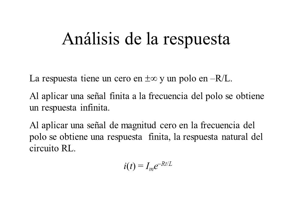 Análisis de la respuesta