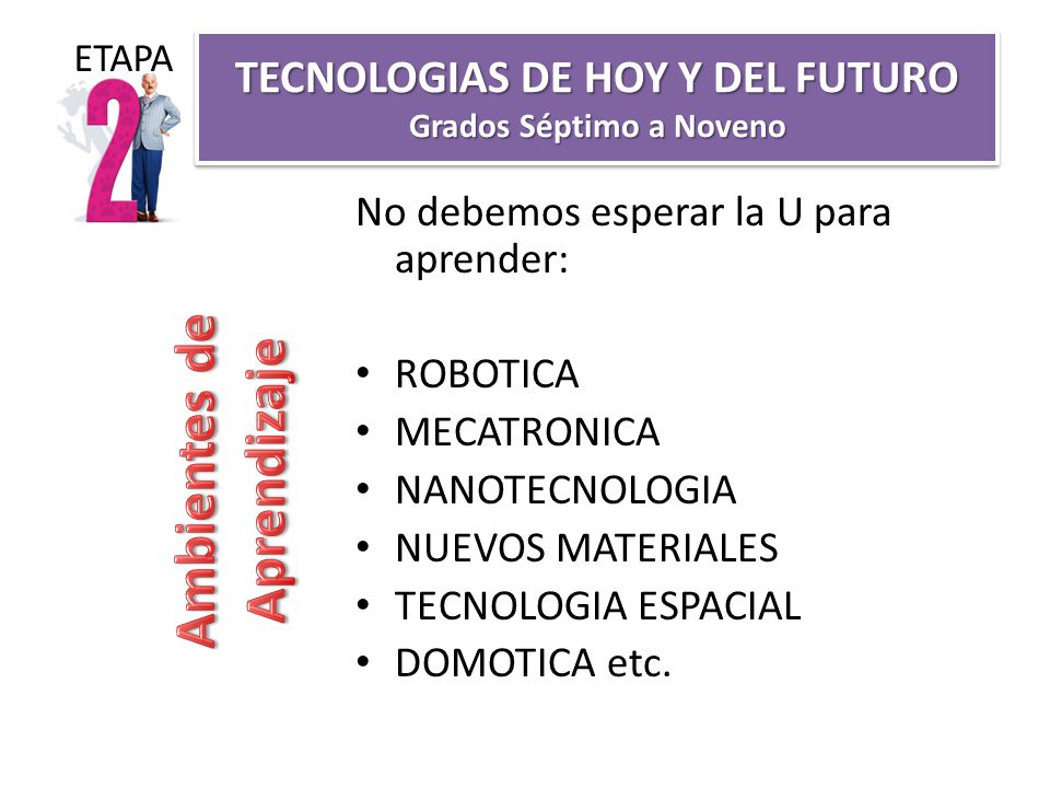 TECNOLOGIAS DE HOY Y DEL FUTURO Grados Séptimo a Noveno