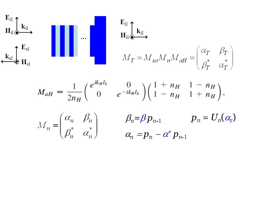 bn=b pn-1 pn = Un(ar) an = pn - a* pn-1 … Eil Eil kil Hil kil Hil Esl