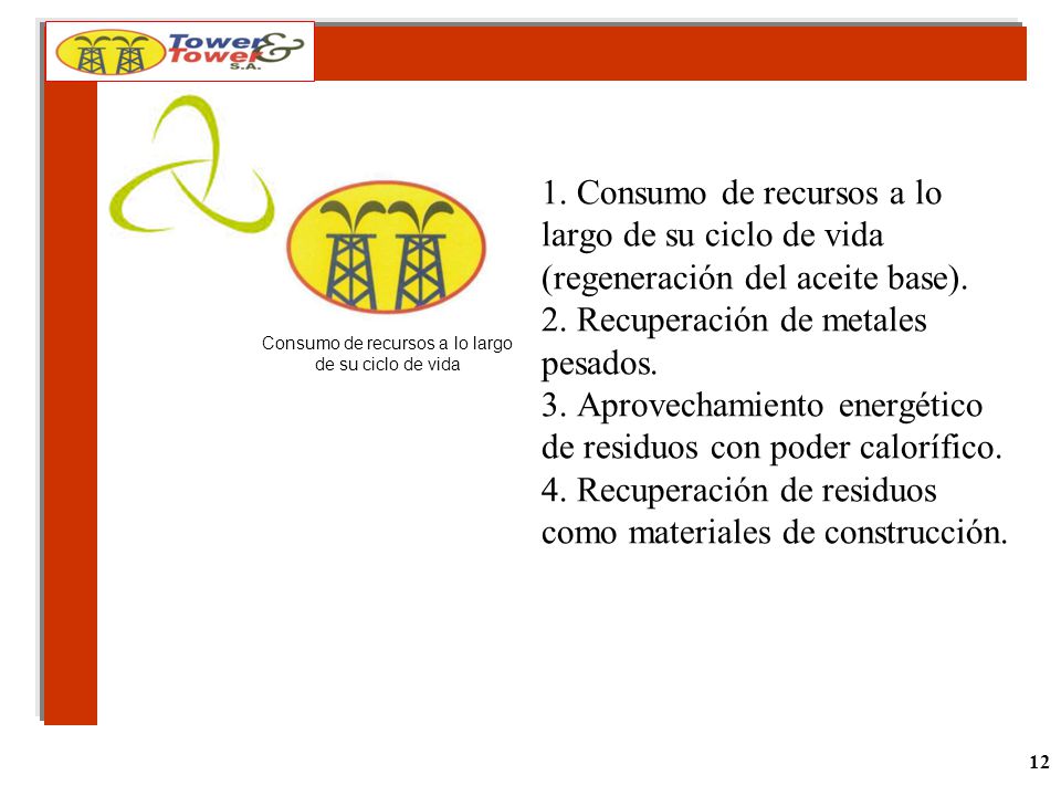 Consumo de recursos a lo largo de su ciclo de vida