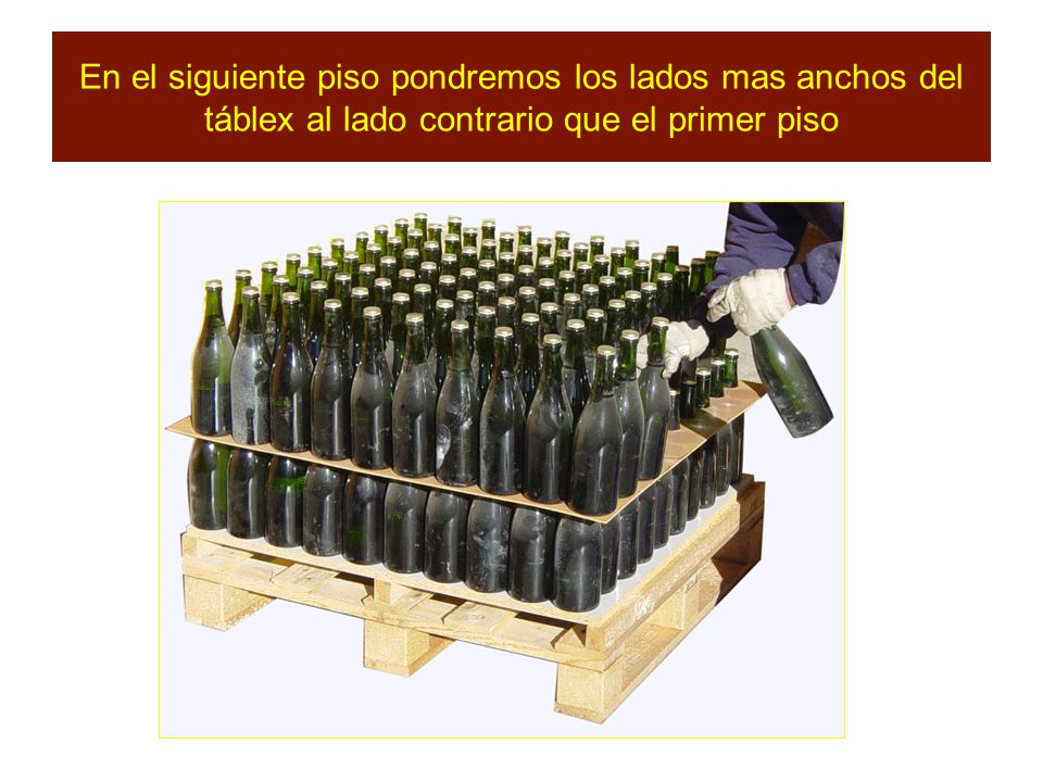 En el siguiente piso pondremos los lados mas anchos del táblex al lado contrario que el primer piso