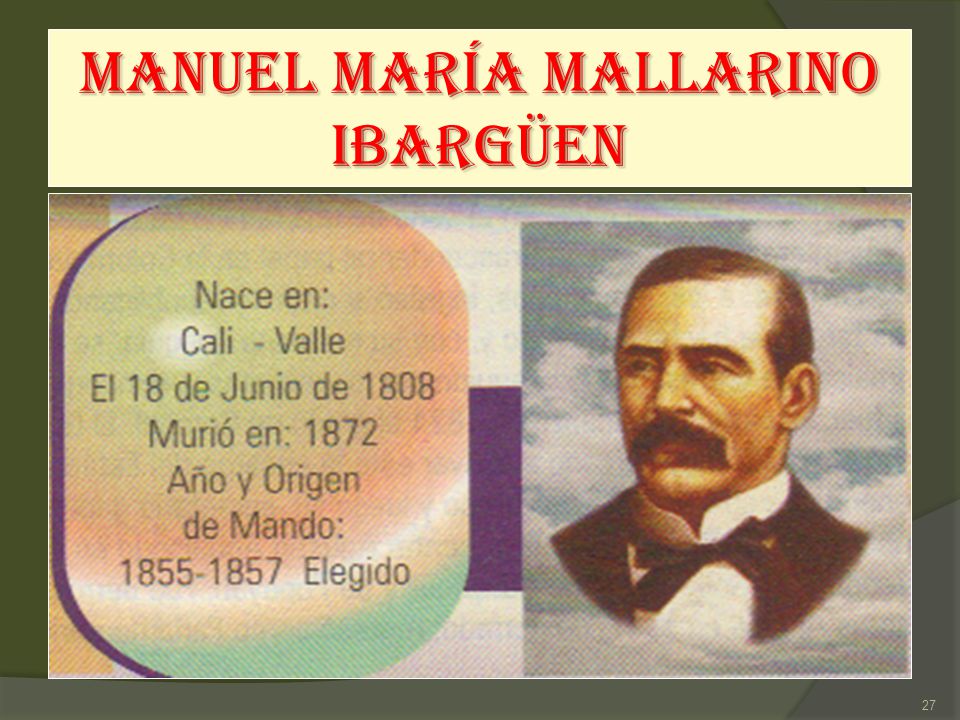 Resultado de imagen para Fotos de Manuel MarÃ­a Mallarino
