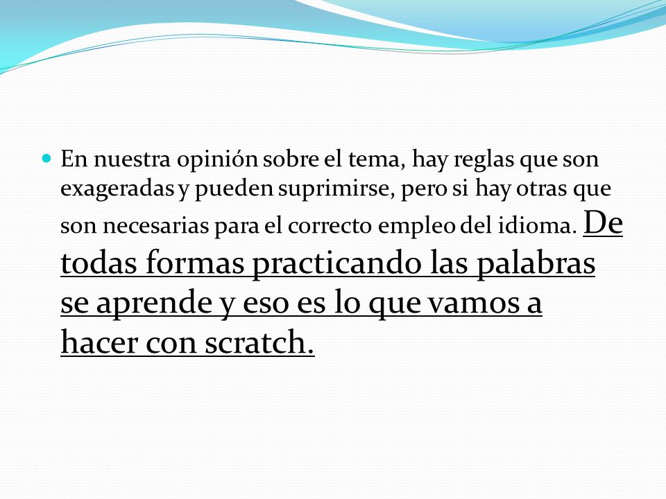 En nuestra opinión sobre el tema, hay reglas que son exageradas y pueden suprimirse, pero si hay otras que son necesarias para el correcto empleo del idioma.