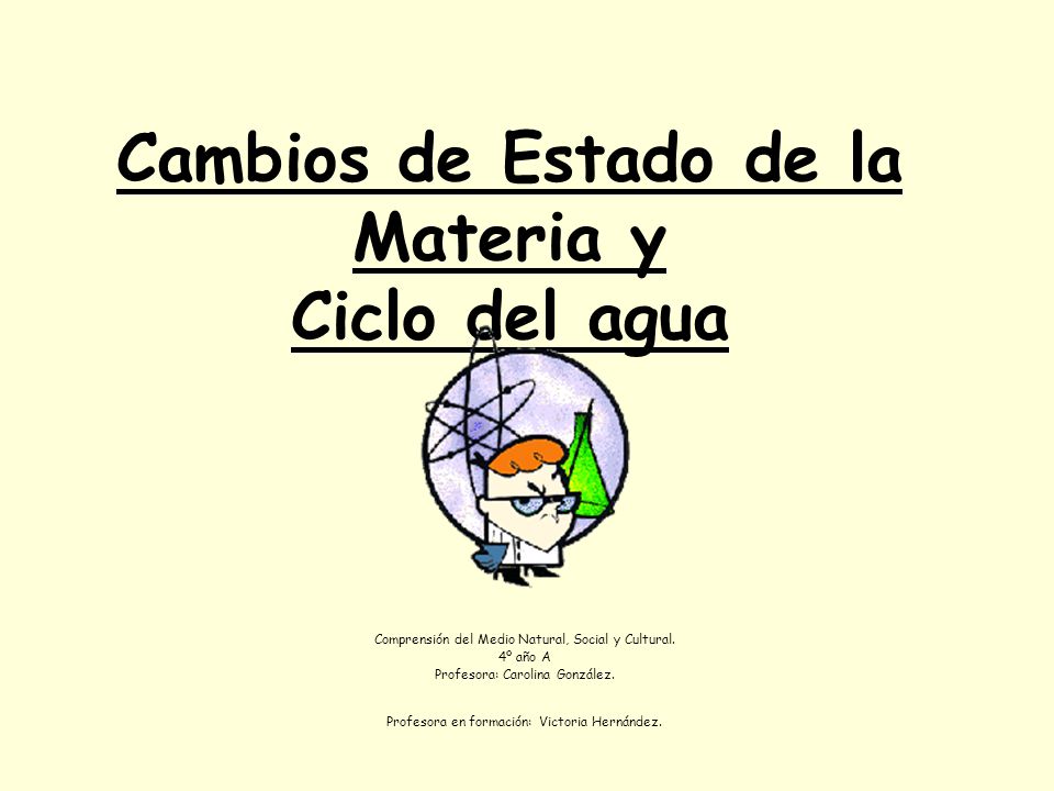 Cambios de Estado de la Materia y Ciclo del agua