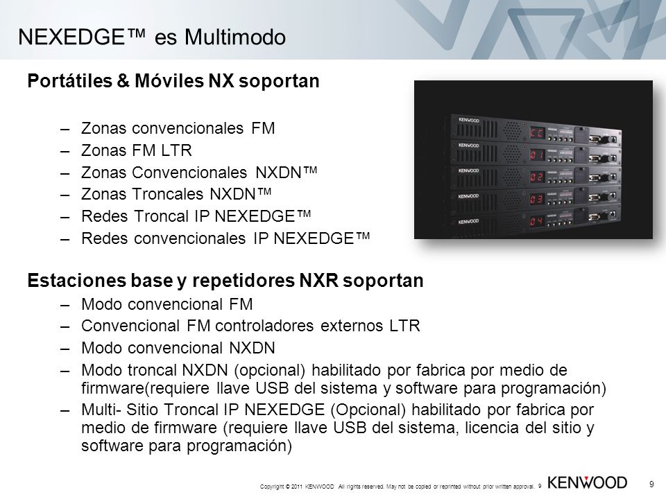 NEXEDGE™ es Multimodo Portátiles & Móviles NX soportan