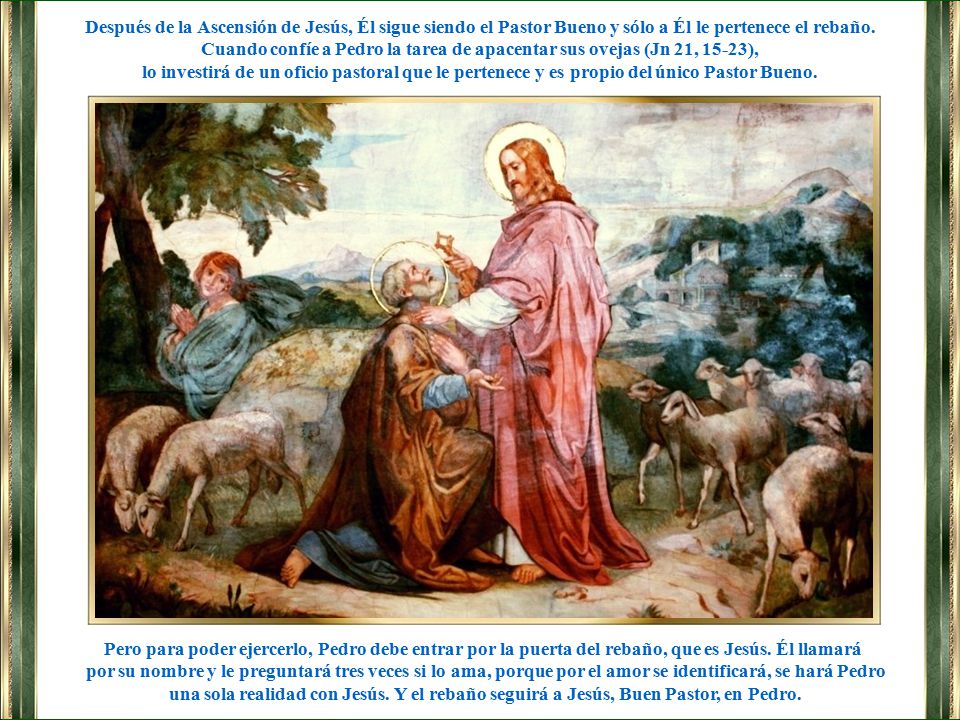 Cuando confíe a Pedro la tarea de apacentar sus ovejas (Jn 21, 15-23),