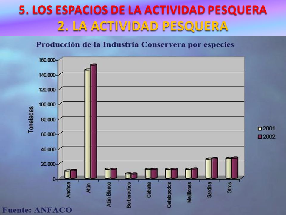5. LOS ESPACIOS DE LA ACTIVIDAD PESQUERA 2. LA ACTIVIDAD PESQUERA