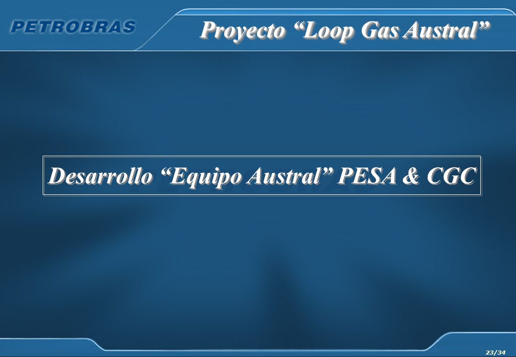 Proyecto Loop Gas Austral Desarrollo Equipo Austral PESA & CGC