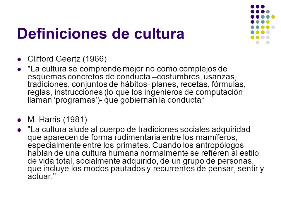 Definiciones de cultura