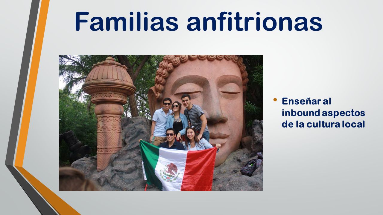 Familias anfitrionas Enseñar al inbound aspectos de la cultura local