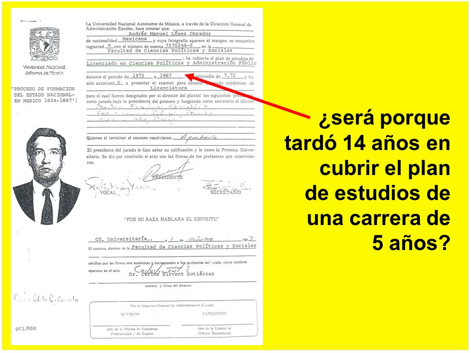¿será porque tardó 14 años en cubrir el plan de estudios de una carrera de 5 años