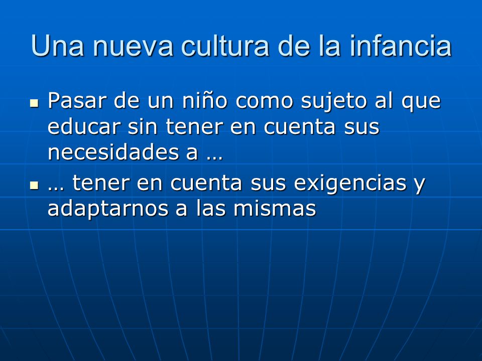 Una nueva cultura de la infancia