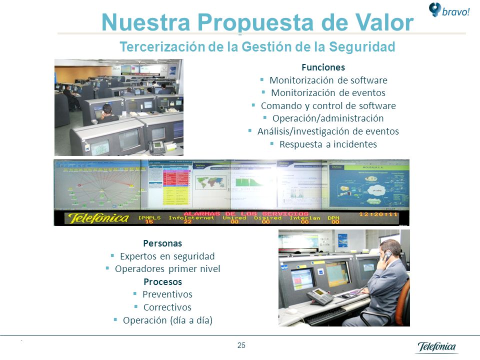 Nuestra Propuesta de Valor Tercerización de la Gestión de la Seguridad
