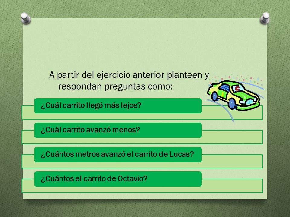 A partir del ejercicio anterior planteen y respondan preguntas como: