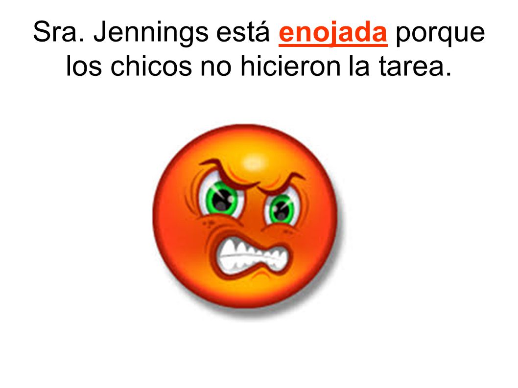 Sra. Jennings está enojada porque los chicos no hicieron la tarea.