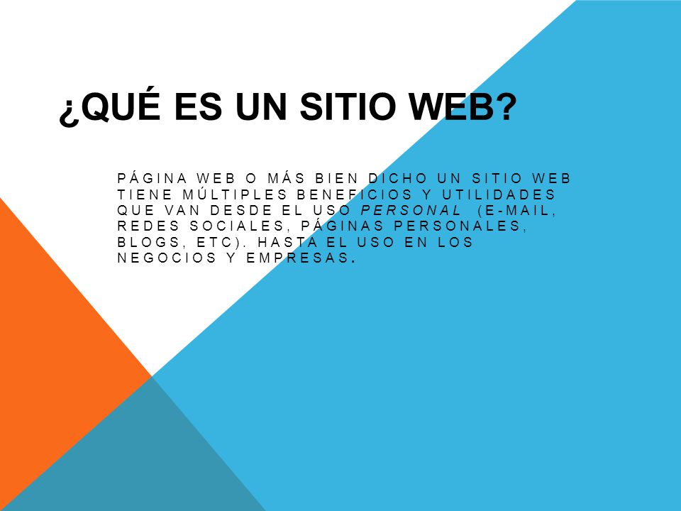 ¿Qué es un sitio Web